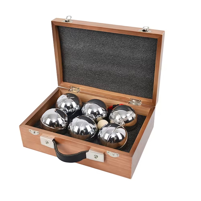Bocce Ball Outdoor Yard Games Set with Wooden Carry box