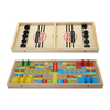 Wooden 2 in 1 Game Board Sling Puck Flying Chess Game Carpet Airplane Flight Chess Family Party Game Toy