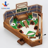 Archaistic Color Tabletop Wood Baseball Pinball Game Set Portable Board Game