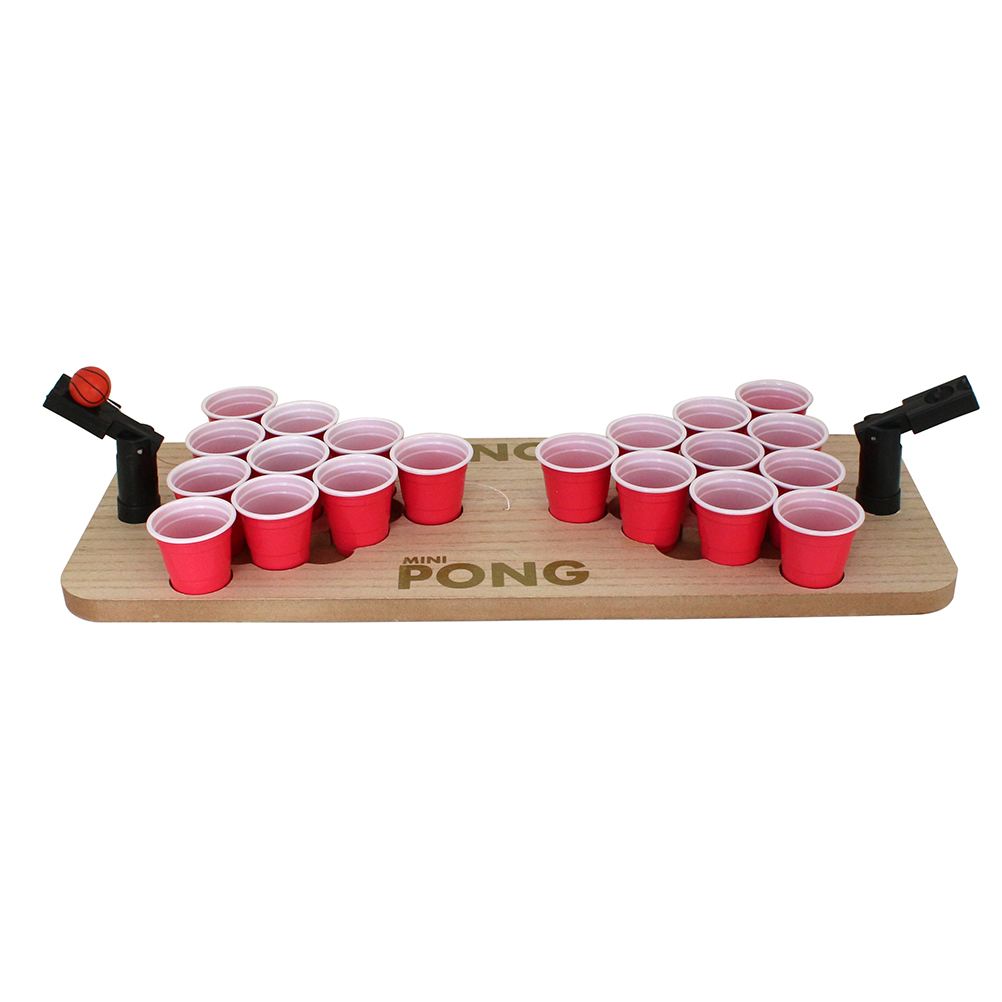 Wood Pool Pong Table Mini Beer Pong Drinking Beer Game Tabletop Beer Pong for Party Family Adults and kids New Arrivals