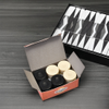 Custom High Quality Cardboard Box 3.2cm Black And Ivory Backgammon pieces Checkers Chips Set Backgammon Checkers