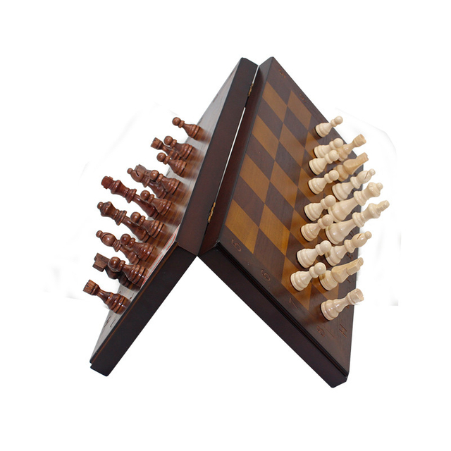 Luxury Chess Set International Chess Game with Wooden Pieces for Childrens