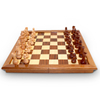 Magnetic Rubber Wood International Chess Box with Different Size Pieces Eszy To Carry