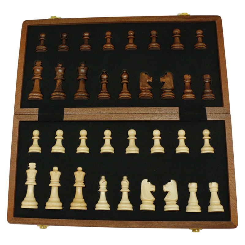 18inch FSC hot wooden chess games set Folding chess board
