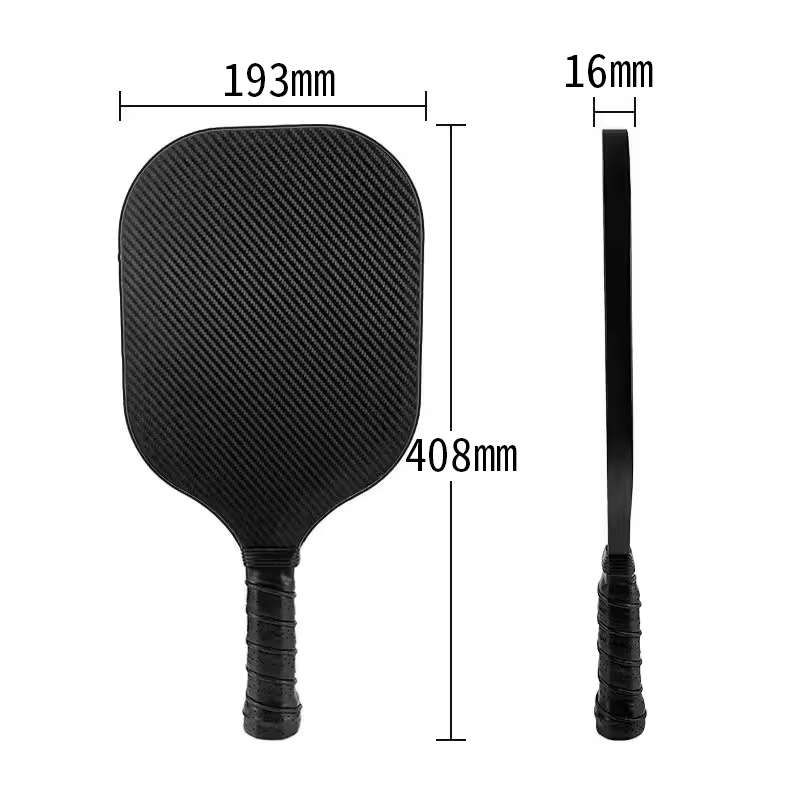 USAPA Professional Edgeless Pickleball Paddle Carbon Fiber with High Grit Spin Frosted Surface for High Performance
