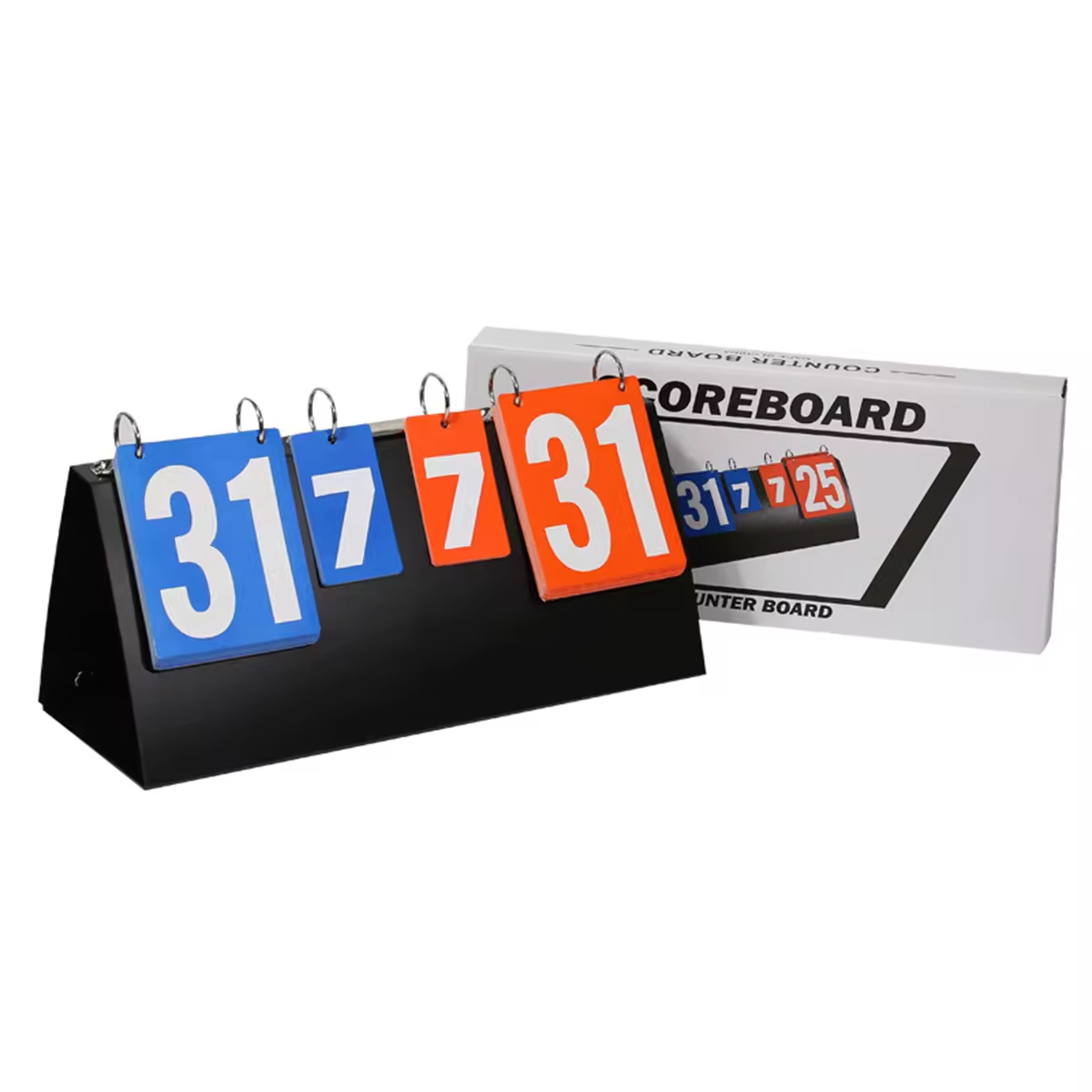 Scoreboard Score Keeper for Indoor & Outdoor Sports Ping Pong Baseball Tennis Basketball Scorekeeper Portable Flips up to 99