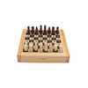 Mini Board Game Chess Set Wooden Chess Set Table Foldable Portable Chess
