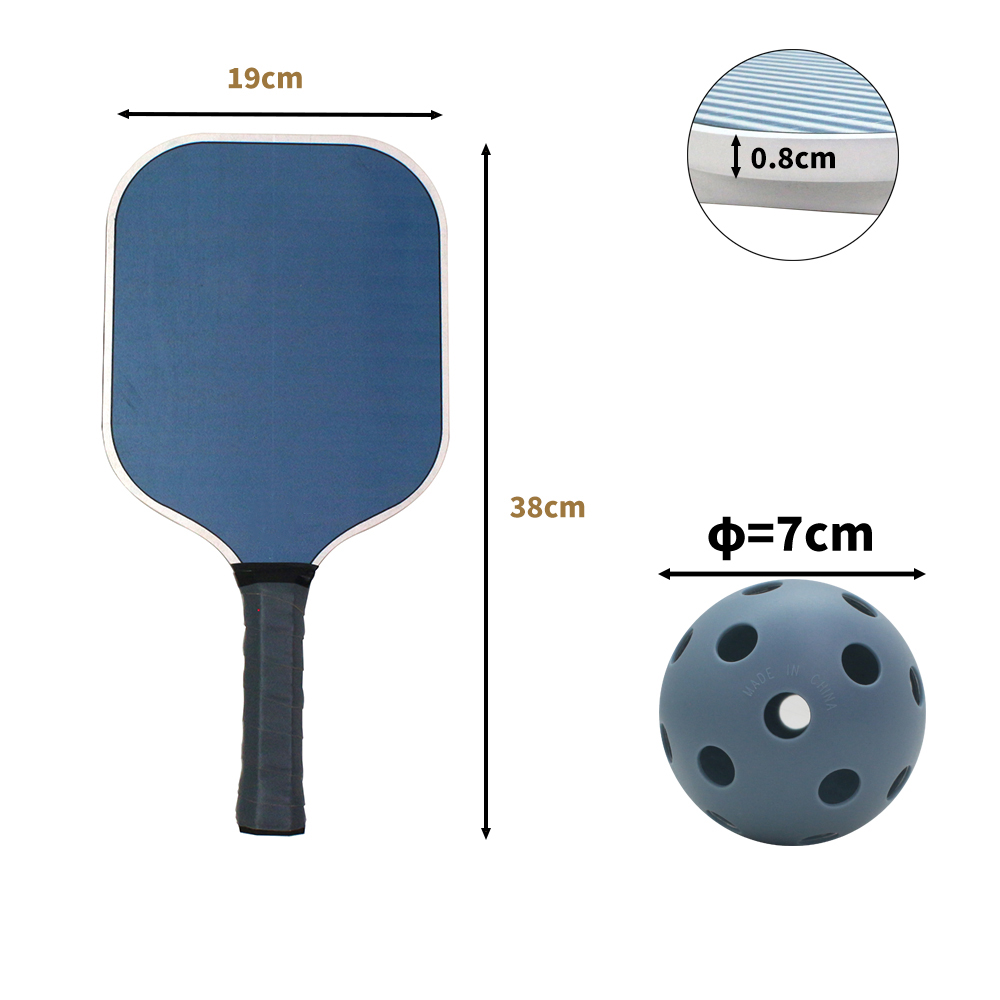 Wooden Pickleball Paddle Set with 2 Pickleballs Colors And Bags Can Be Customized