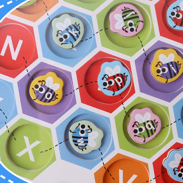 Magnetic Alphabet Maze Board with Whiteboard for Painting and Writing Wooden Matching Letter Game Montessori Toys for Preschool.