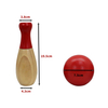 Backyard Lawn Bowling Game Family Fun for Kids and Adults 10 Wooden Pins, 2 Balls