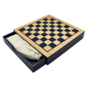 Chess Checkers 2 Games in 1 Custom Manufacturer 12" Wooden Game Set with Drawer Wooden Chess Board Chess Pieces Chessboard