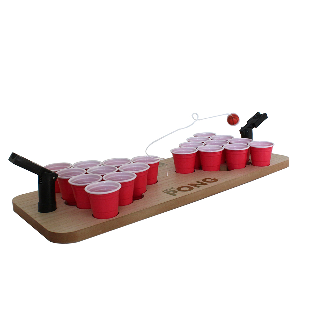 Wood Pool Pong Table Mini Beer Pong Drinking Beer Game Tabletop Beer Pong for Party Family Adults and kids New Arrivals