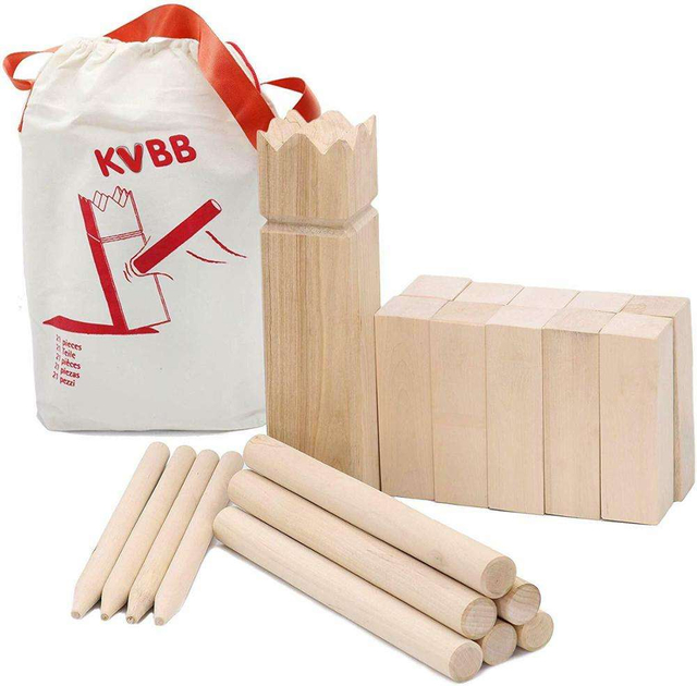 custom color and size Garden classic kubb game games set wooden outdoor kubb game