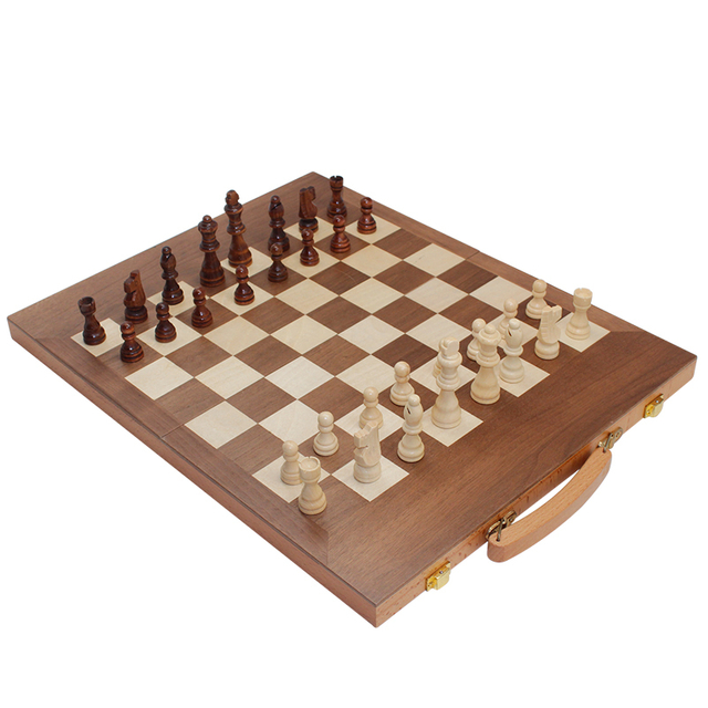 Three In One Internstional Chess Game Chess Set A Collapsible Box with Lifting Yok