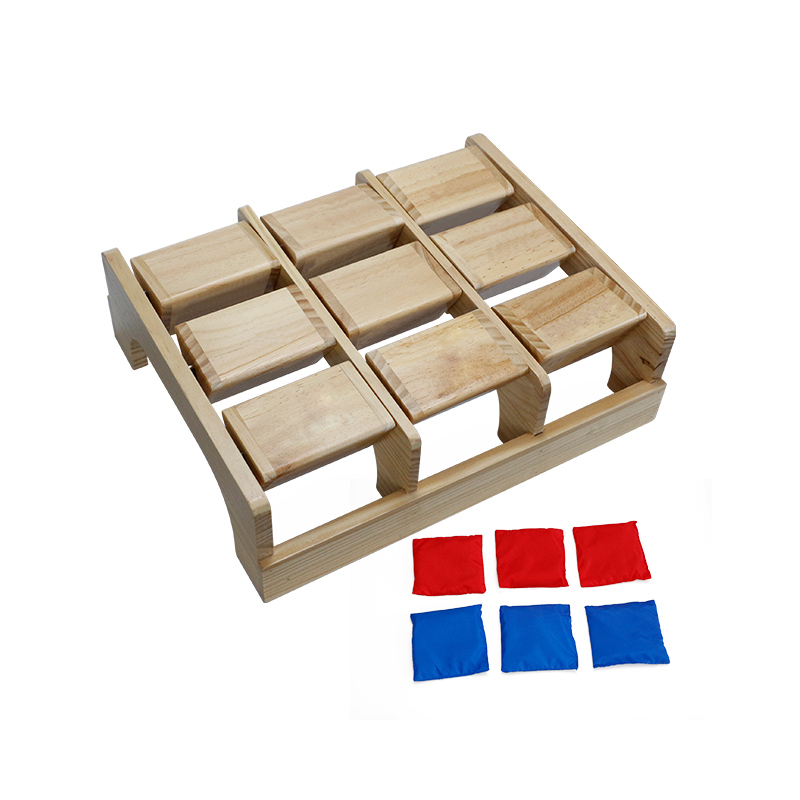 Tic-Tac-Toe Wood Game Set Classic Wooden Board Game for Kids Mini Travel Set