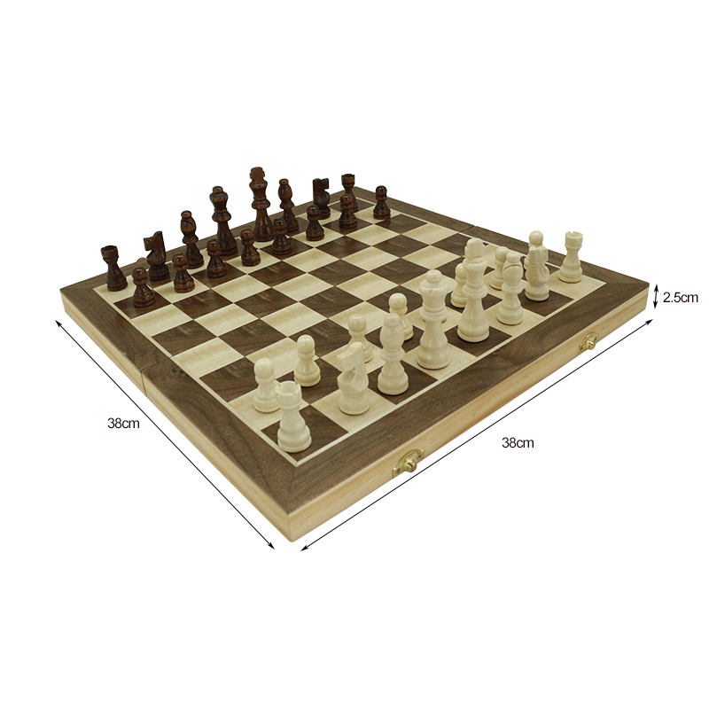 Wooden Chess Board With Chess Pieces The Popular TV Show Gambit Chess Board