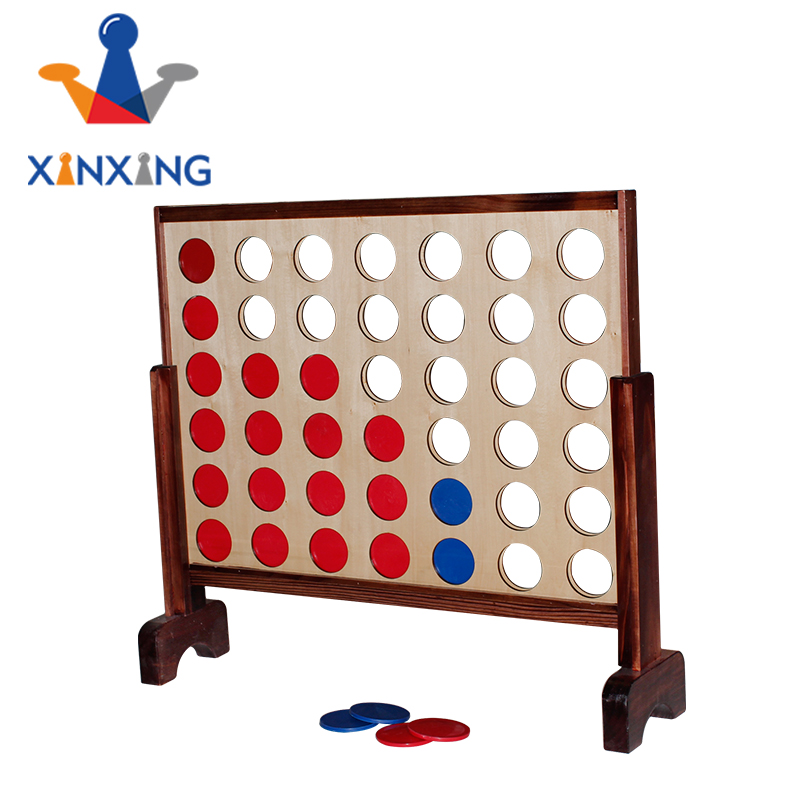 Outdoor game Giant 4 Connect in a Row with Carrying Case and Stained and Finished Legs and Frame