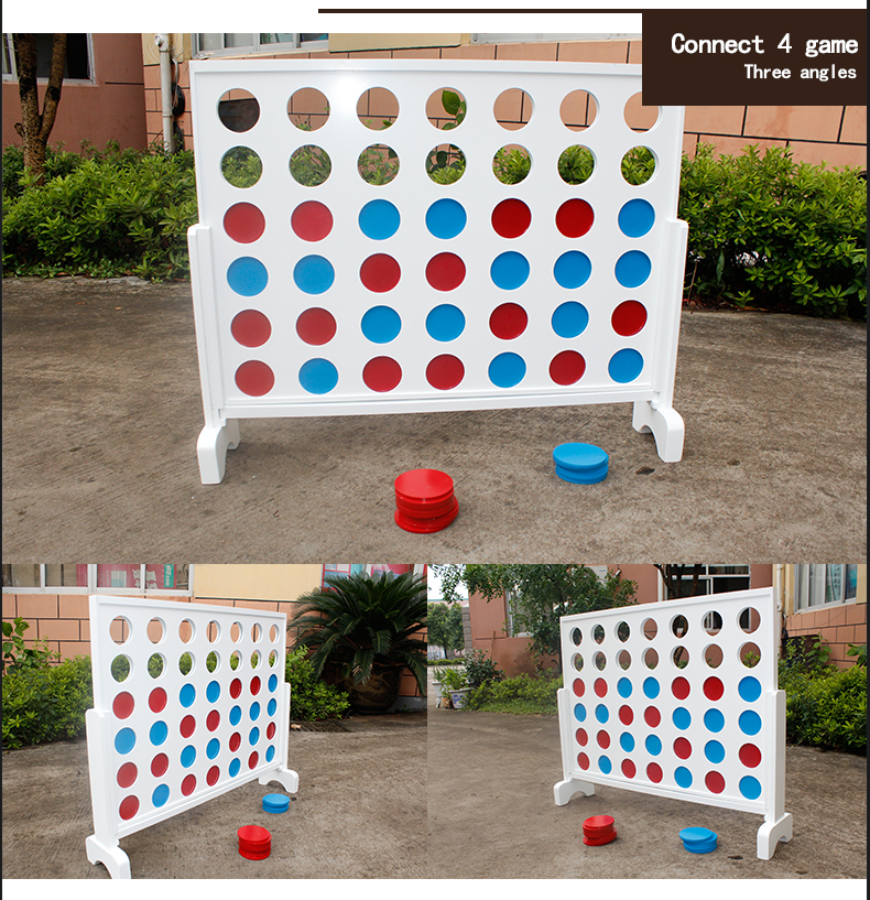 Giant Outdoor 4 in A Row Game for Backyard 4in1 Chess Game Small Educational Wooden Connect Four Game for Kids