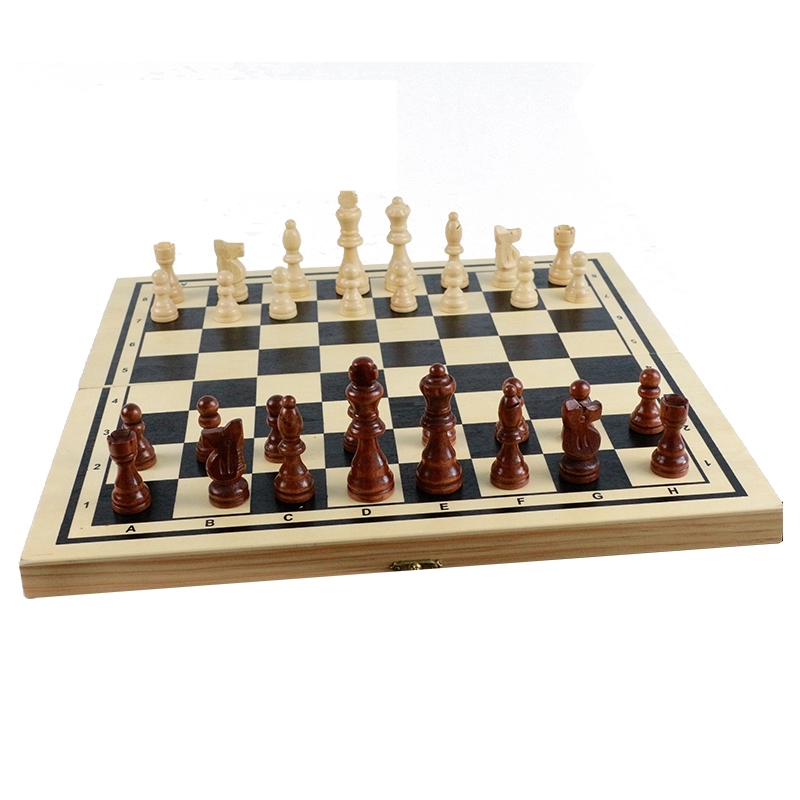 Two In One Backgammon And Chess Sets in Wooden Box Can Get Double The Fun