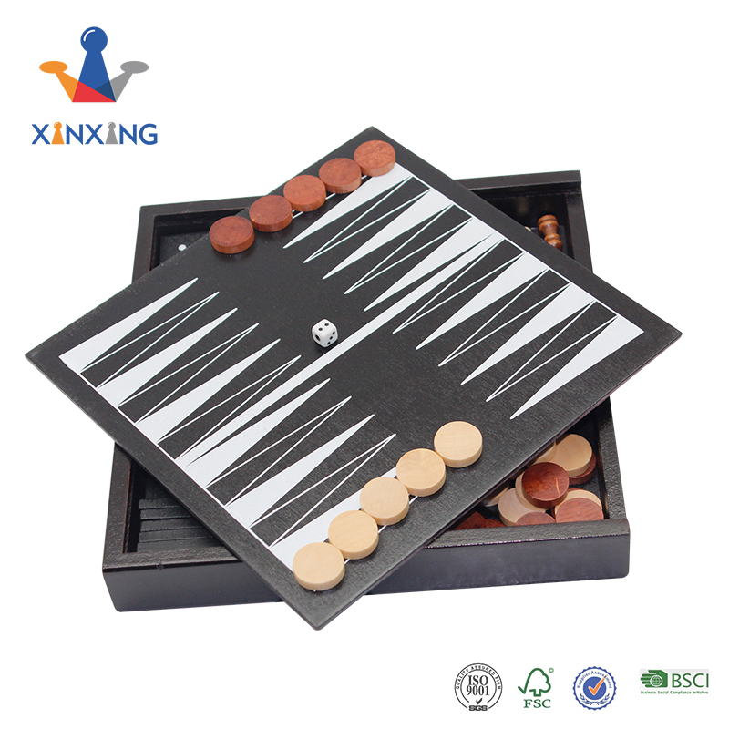 wooden backgammon set