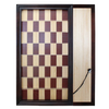 3 feet dark brown white vertical wall mounted chess set