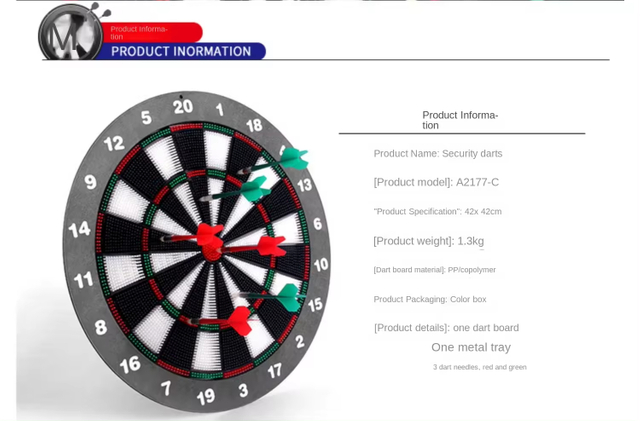 Professional Dartboard - Regulation Size Dartboard - 18" Inch Dartboard Best China Tungsten Dart Set