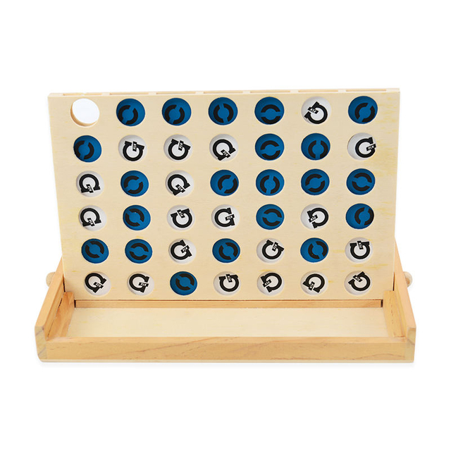 Wooden 4 in A Row Board Games 4 Connect Games for Travel Board Games Foldable Classic Family Fun Toy for Kids And Adults