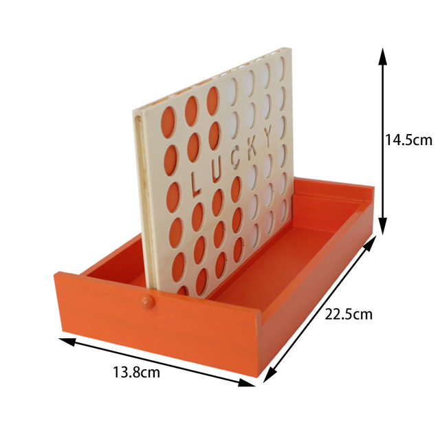  Customized Wooden 4 In a Row Game Set Connect 4 Game Board Classic Strategy Game for Adults Children Travel.