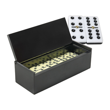  Classic Double 6 Dominoes Gift Set 28 Tiles Spinner Wooden Box Juegos de Mesa Casino Entertainment Durable Wooden Construction.