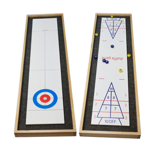 Shuffle Zone Play Carpet Indoor Outdoor Shuffleboard Game for Kids.
