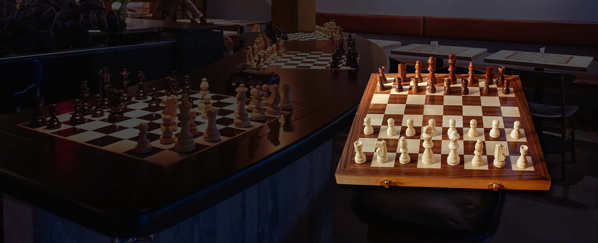 wooden chess set