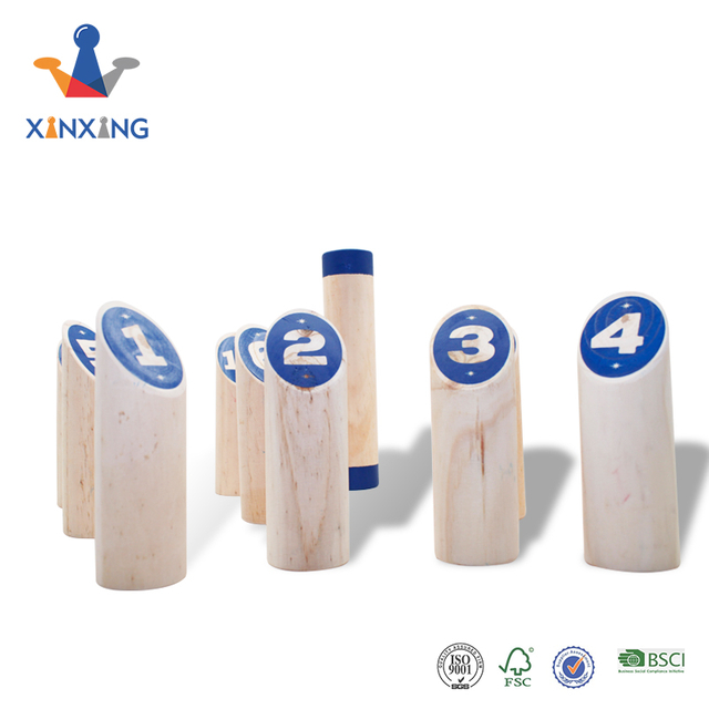 Wooden Throwing Game Set, Numbered Block Tossing Viking Chess Clash Toss Family Games 