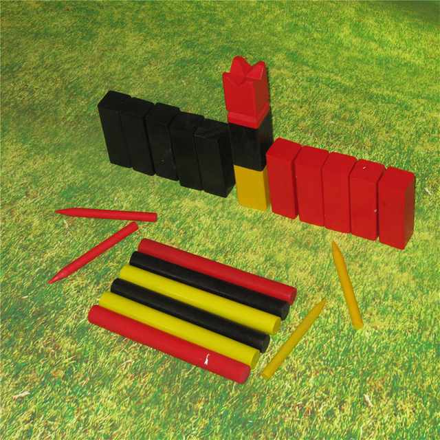 Colorful Kubb Game Set Wooden Outdoor Lawn Game Storage Bag Backyard Tossing Grass Game Hardwood Kubb Party Team Game Swedish Viking Chess Beach Strateg