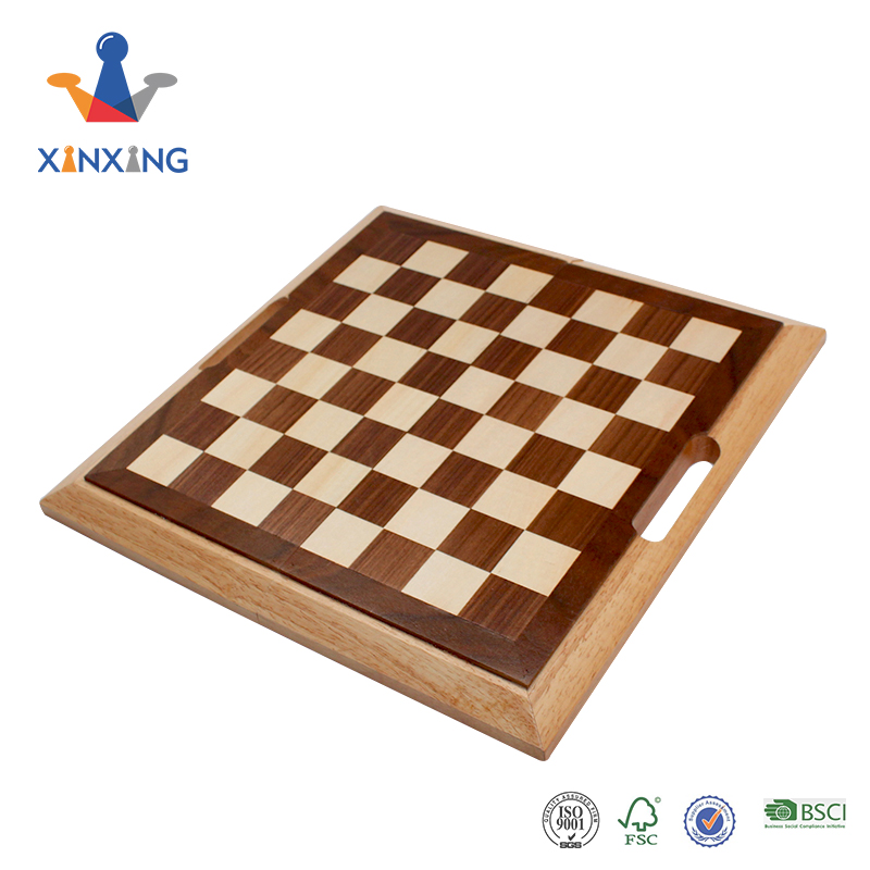 Deluxe magnetic 3-in-1 Wooden Folding Chess, Checker and Backgammon Board Game Set 