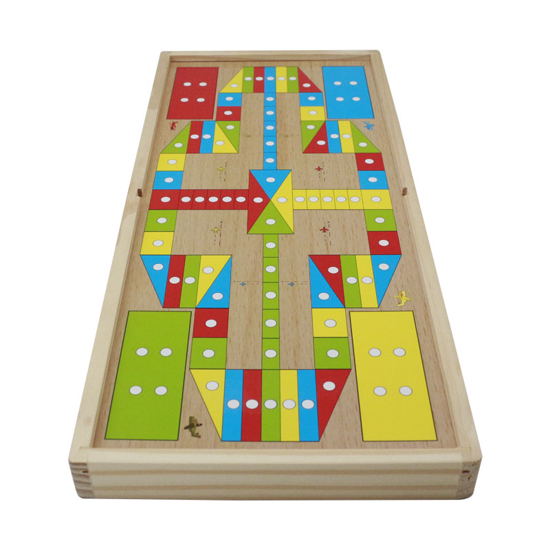 Popular Game 2 in 1 Fast Sling Puck Game & Ludo Game Set 2021 Fast Sling Shot Wooden Board Game