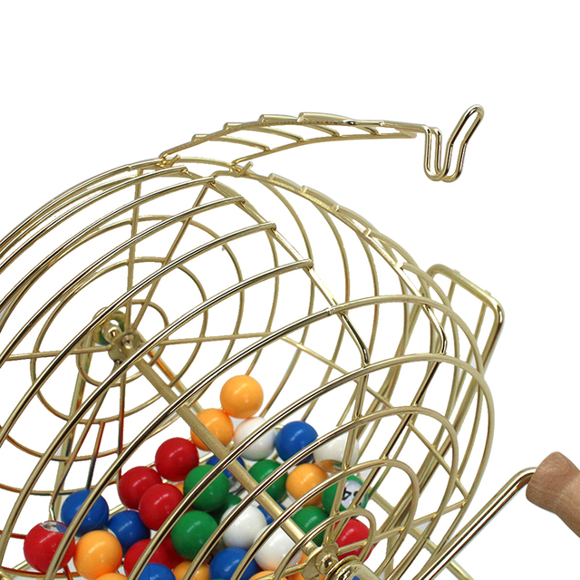 8inches Metal Bingo Cage Set with Gold Color Options And 29cm Height Cage Only