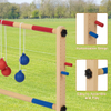 Ladder Toss Ball Game Ladder Golf Game with 6 Ball Bolas and Carrying Bag, Fun Game for Outdoor Lawn Backyard Party