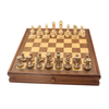 15 inch Wooden Chess Board Game Set with Drawer Classic Portable Travel Chess Set