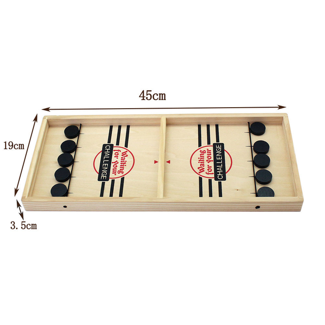 Wooden 2 in 1 Game Board Sling Puck Flying Chess Game Carpet Airplane Flight Chess Family Party Game Toy.
