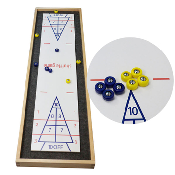  Shuffle Zone Play Carpet Indoor Outdoor Shuffleboard Game for Kids