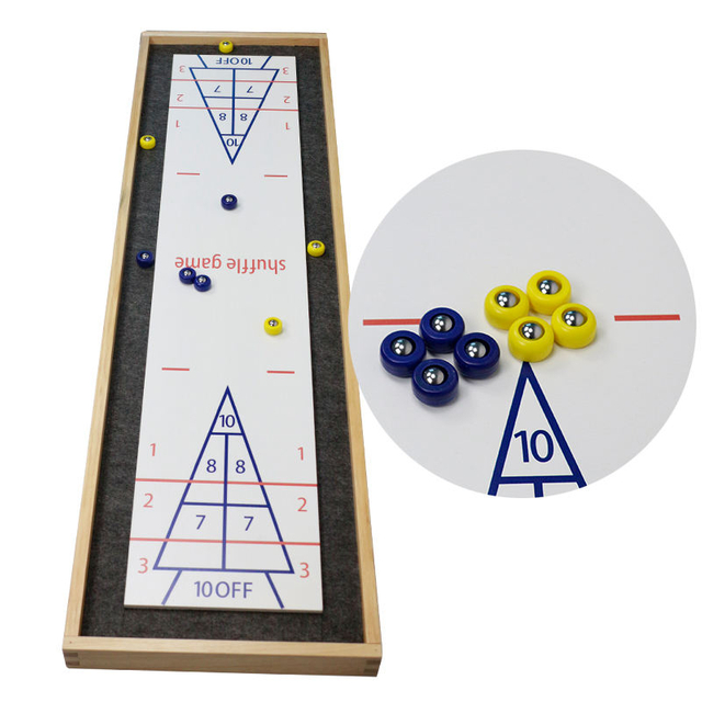  Shuffle Zone Play Carpet Indoor Outdoor Shuffleboard Game for Kids