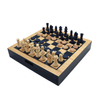 Chess Checkers 2 Games in 1 Custom Manufacturer 12" Wooden Game Set with Drawer Wooden Chess Board Chess Pieces Chessboard