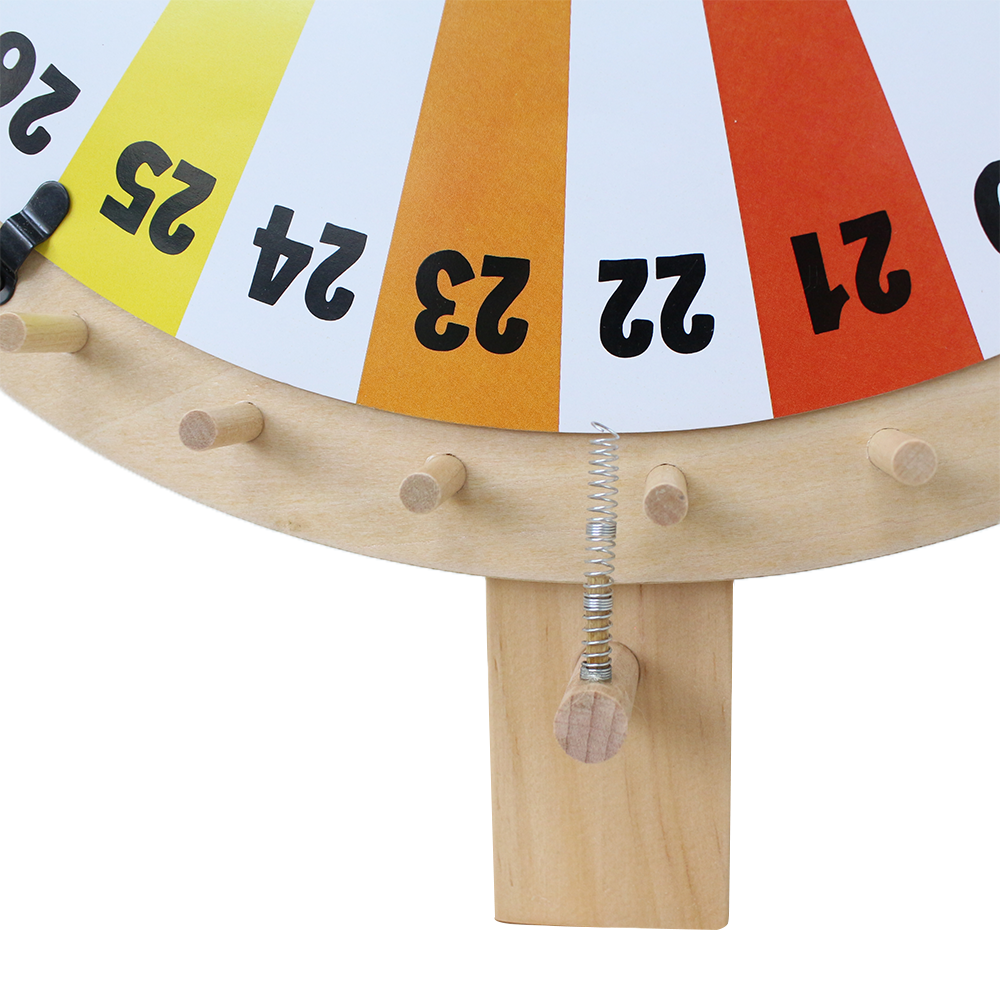 14" Picker Wheel Editable Color Prize Wheel Wall Tabletop 30 Slots for Fortune Spinning Game Carnival Tradeshow Accept Customize