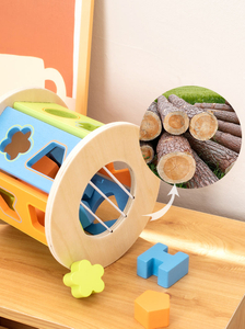 Shape Sorter Toys Wooden Shape Sorter Early Learning Educational Montessori Toys for 1+ Year Old get Smarter