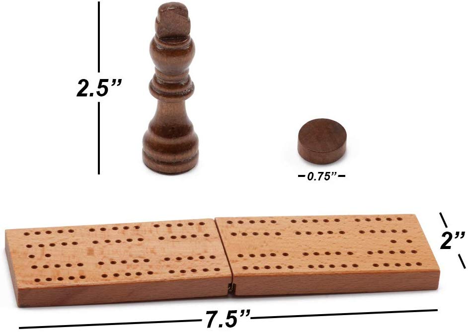  Deluxe 7-in-1 Multifunction Board Games Set - Chess - Backgammon Etc.
