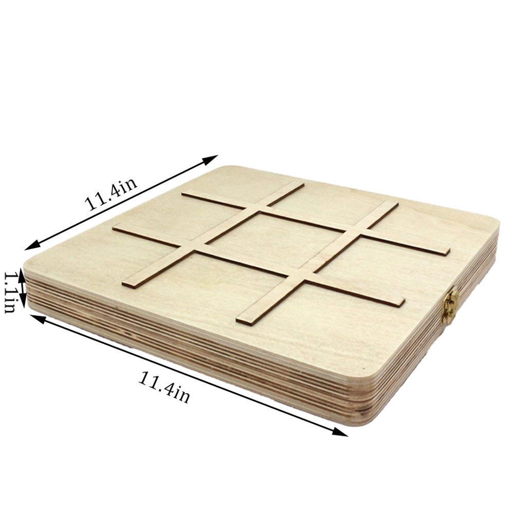 12" Custom Wooden Travel Mancala Tic Tac Toe 2 in 1 Classic Board Game XOXO Game