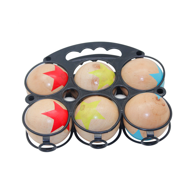 Bocce Set with Carrying Case Set of Soft Wooden Balls Protect Any Surface Kids and Adults Outdoor Portable Lawn Game Set 