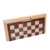 Deluxe magnetic 3-in-1 Wooden Folding Chess, Checker and Backgammon Board Game Set 