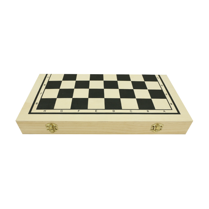 Cheapest wooden chess set with folding chess board wholesale Chinese traditional indoor chess games for adult