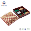 Wooden game set 5 in 1 chess set game box multi-function board game